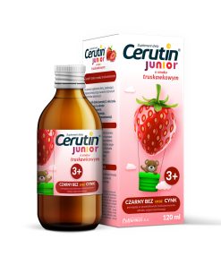 Cerutin Junior, syrop dla dzieci powyżej 3 lat, smak truskawkowy, 120 ml