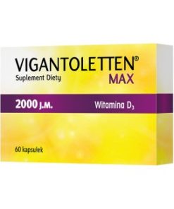 Vigantoletten Max, witamina D3 2000 j.m., 60 kapsułek