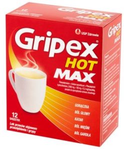 Gripex Hot Max proszek do sporządzania roztworu doustnego, 12 saszetek