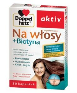 Doppelherz aktiv Na włosy + Biotyna, 30 kapsułek