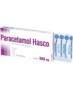 Paracetamol Hasco 500mg, czopki, 10 sztuk