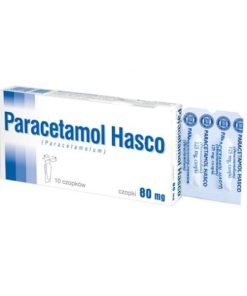 Paracetamol Hasco 80 mg, czopki doodbytnicze, 10 sztuk