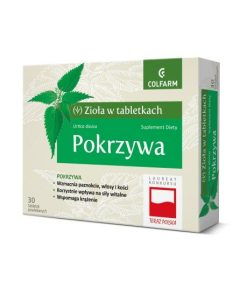 Pokrzywa, Zioła w tabletkach,  30 tabletek powlekanych