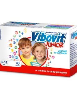 Vibovit Junior, 4-12 lat, smak truskawkowy, 30 saszetek