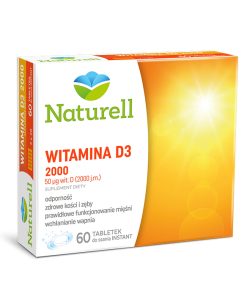 Naturell Witamina D3 2000, 60 tabletek do ssania