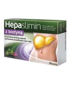 Hepaslimin z Biotyną na Zdrowe Włosy Skórę i Paznokcie 30 Tabletek