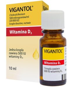 Vigantol Witamina D3 20 000IU, krople doustne, roztwór, 10 ml