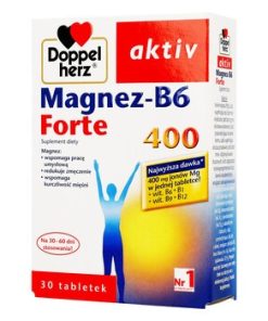 Doppelherz Aktiv Magnez - B6 Forte 400, 30 tabletek
