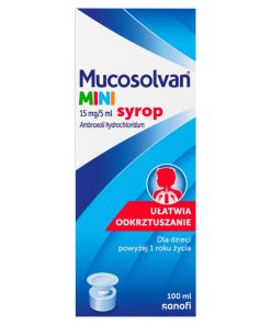 Mucosolvan Mini 15 mg/ 5 ml, syrop dla dzieci powyżej 1 roku,  100 ml