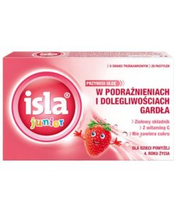 Isla Junior, smak truskawkowy, 20 pastylek