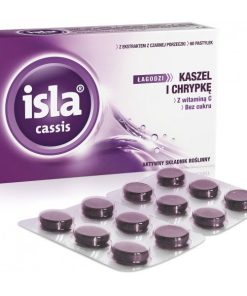 Isla Cassis z ekstraktem z czarnej porzeczki, 60 pastylek do ssania