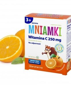 Mniamki Witamina C 250 mg, powyżej 3 roku, smak pomarańczowy, 60 pastylek do ssania