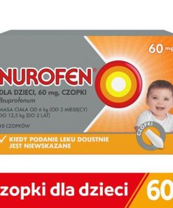 Nurofen dla dzieci 60 mg, czopki , 10 sztuk