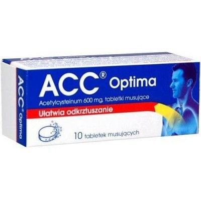 ACC Optima 600 mg, 10 tabletek musujących