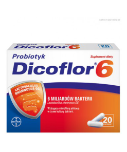 Dicoflor 6, dla dzieci od 3 lat i dorosłych, 20 kapsułek