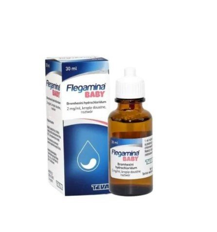 Flegamina Baby 2 mg/ml, krople doustne, roztwór, 30 ml exp.date  01/2026