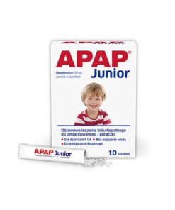 Apap Junior 250 mg, granulat, 10 saszetek