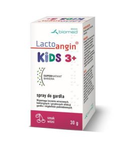 Lactoangin Kids, spray do jamy ustnej i gardła, smak wiśniowy, 30 g