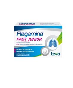 Flegamina Fast Junior 4 mg, 20 tabletek exp. 12/25