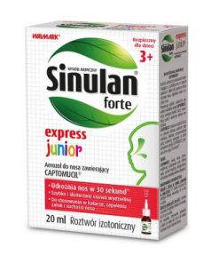 Sinulan Express Forte Junior, aerozol do nosa dla dzieci od 3 roku życia, 20 ml