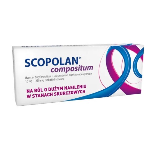 Scopolan Compositum 10 mg + 250 mg, 10 tabletek drażowanych