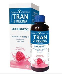 Tran z Rekina, dla dzieci powyżej 3 lat i dorosłych, smak malinowy, 250 ml