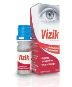 Vizik Podrażnione i zaczerwienione oczy, łagodzące krople do oczu, 10 ml