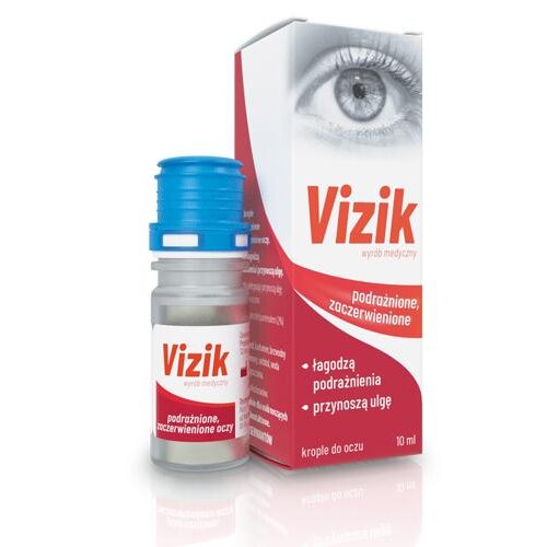 Vizik Podrażnione i zaczerwienione oczy, łagodzące krople do oczu, 10 ml