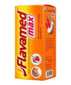 Flavamed Max,  syrop smak malinowy, 100ml
