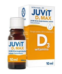 Juvit D3 Max 20000 IU/ ml, krople doustne, roztwór, 10 ml