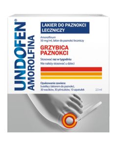 Undofen Amorolfina 50 mg/ ml, lakier do paznokci, leczniczy, 2,5 ml