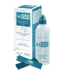 Irigo Zestaw podstawowy do płukania nosa i zatok ( butelka + 12 saszetek)