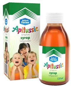 Apitussic 52 mg/ 5 ml, syrop dla dzieci i dorosłych, 120 ml ( exp 11.2025)