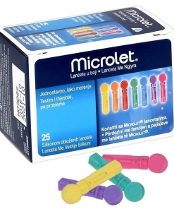 Microlet Ascensia lancety kolorowe, 25 sztuk