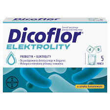 Dicoflor Elektrolity, dla dzieci i dorosłych, smak bananowy, 10 saszetek