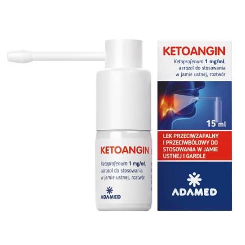 Ketoangin Spray na silny ból gardła i stany zapalne w jamie ustnej